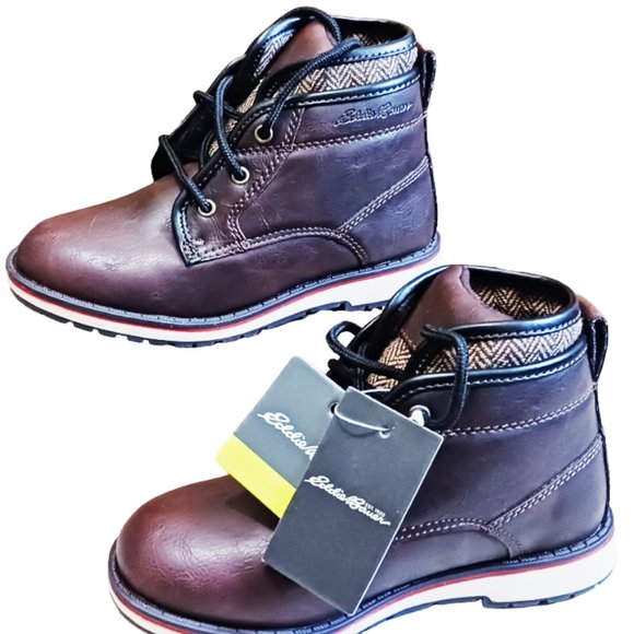NWT Eddie Bauer TODDLER leather brown boot Size 12 - Picture 1 of 11